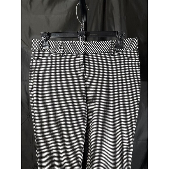 Express Women’s 2R Editor Black & White Twill Straight Ankle Dress Pants - - Picture 3 of 11